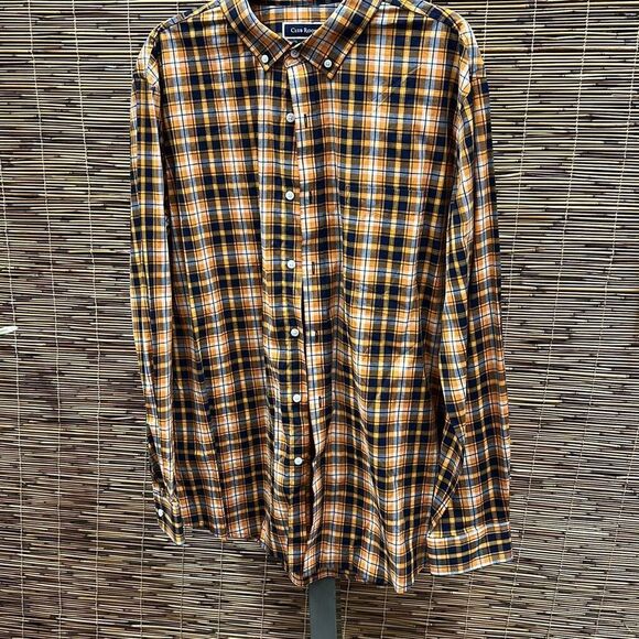 Pascal Mens Plaid Classic Fit Button-Down Shirt Size XL - Picture 2 of 3